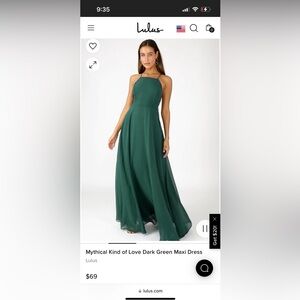 Lulu’s mythical kind of love dark green maxi dress